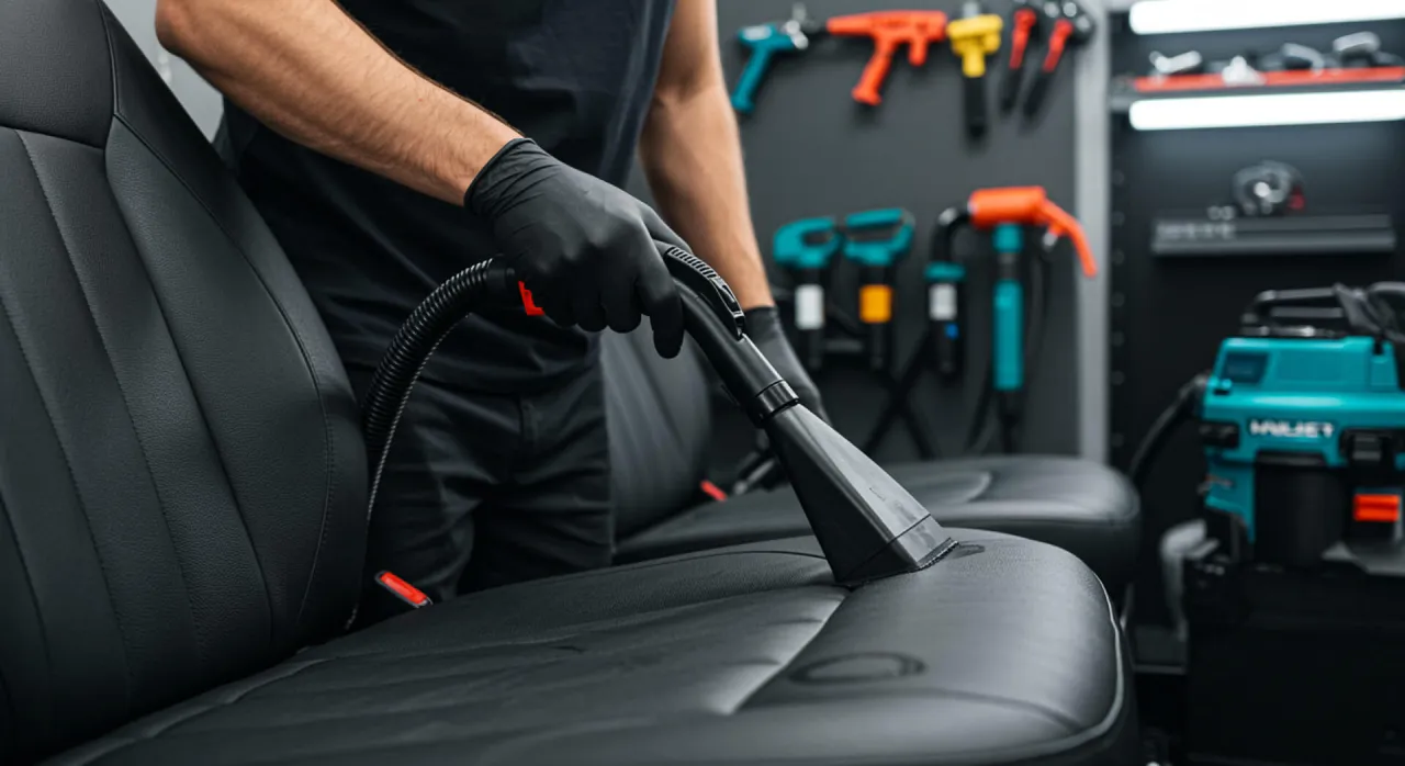 Profesjonalne czyszczenie tapicerki samochodowej. Znikają plamy i nieprzyjemny zapach octu w samochodzie.