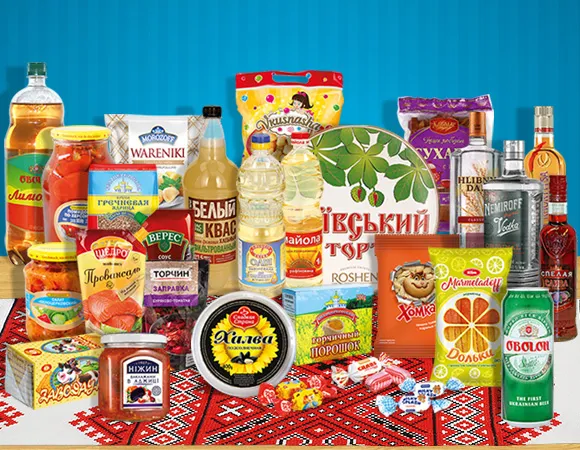 Ukraińskie produkty spożywcze i alkohol