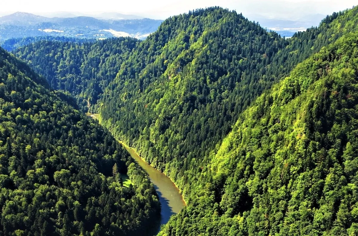 Przełom Dunajca widok z góry