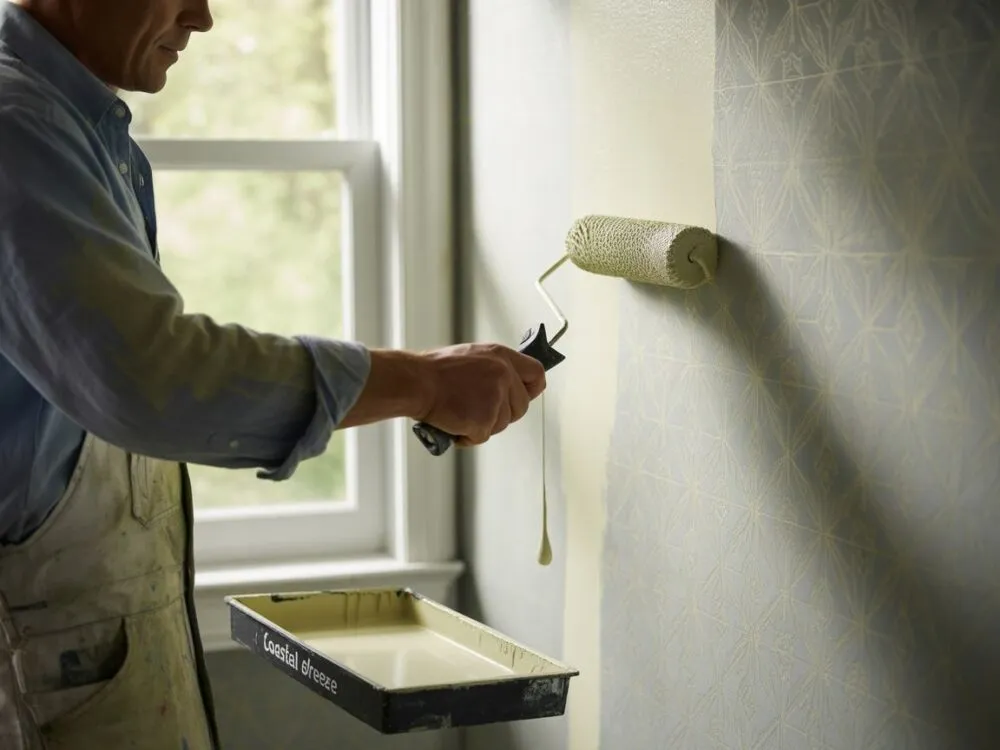 Przygotowanie tapety winylowej do malowania - mycie i matowienie