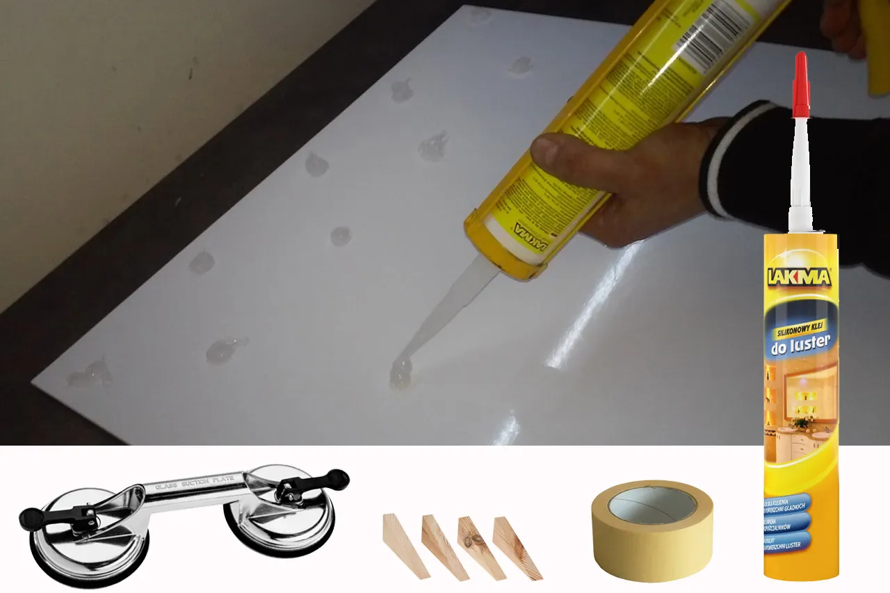 narzędzia do montażu paneli szklanych w kuchni