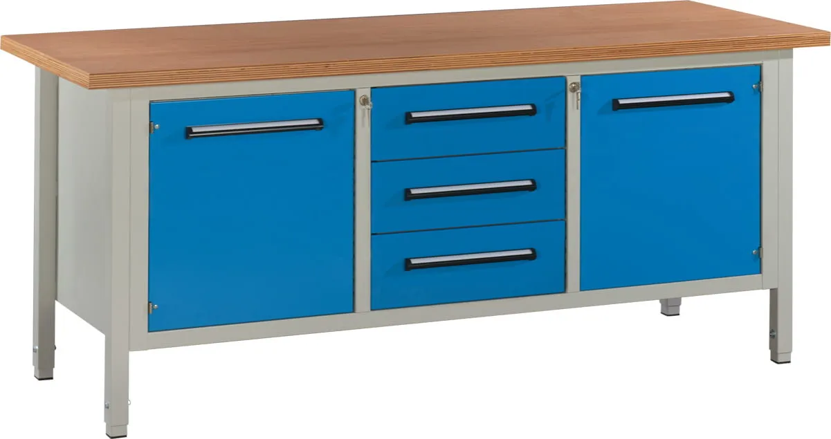 solidny stół warsztatowy stalowy