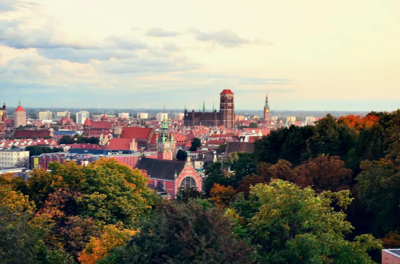 Gdańsk Długi Targ widok z g&oacute;ry