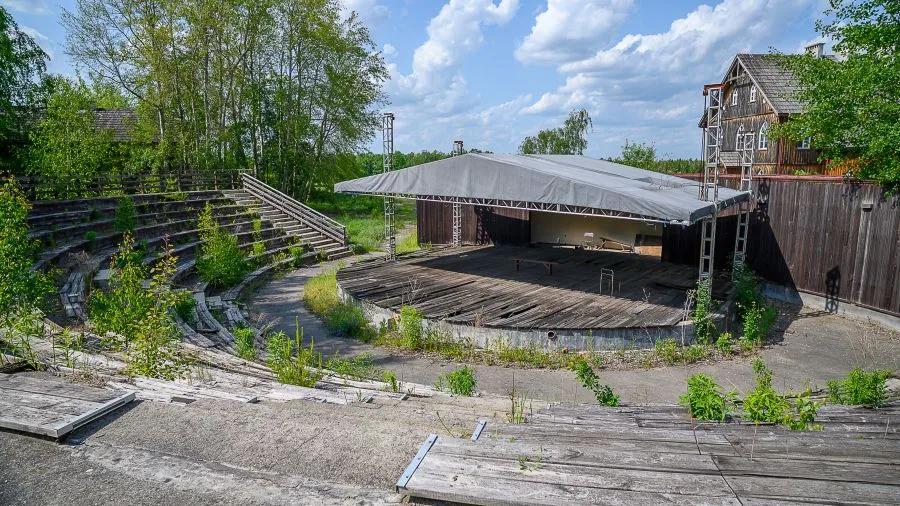 Skansen w Nagawkach obecny stan ruiny