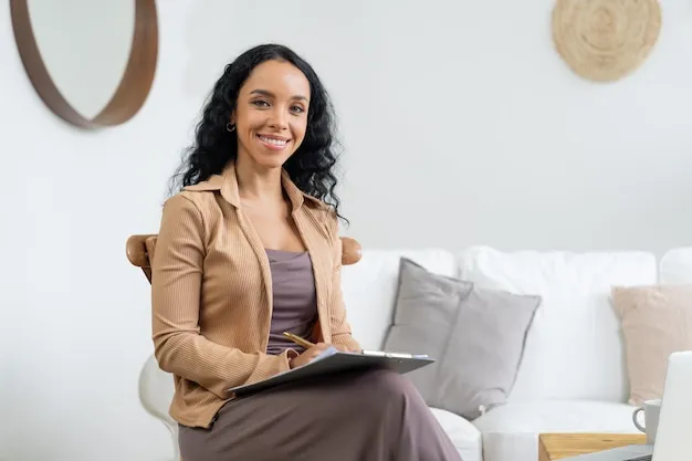 osoba na wizycie u psychologa w przyjaznym gabinecie