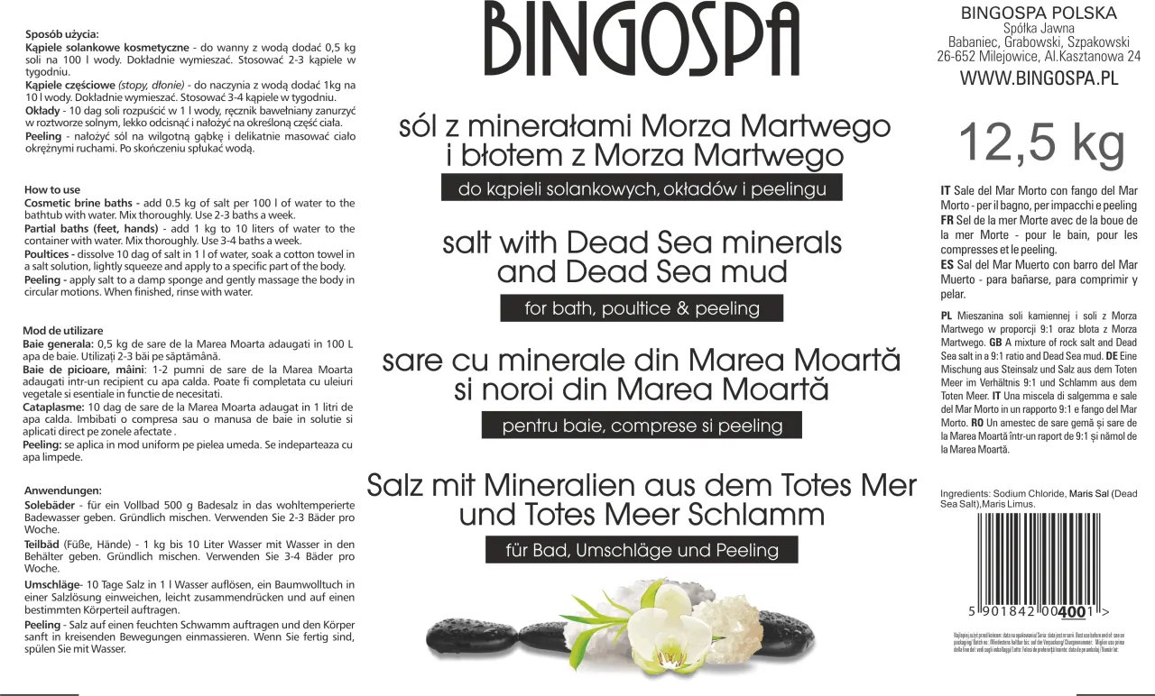 minerały z morza martwego, kryształy soli, składniki kosmetyk&oacute;w