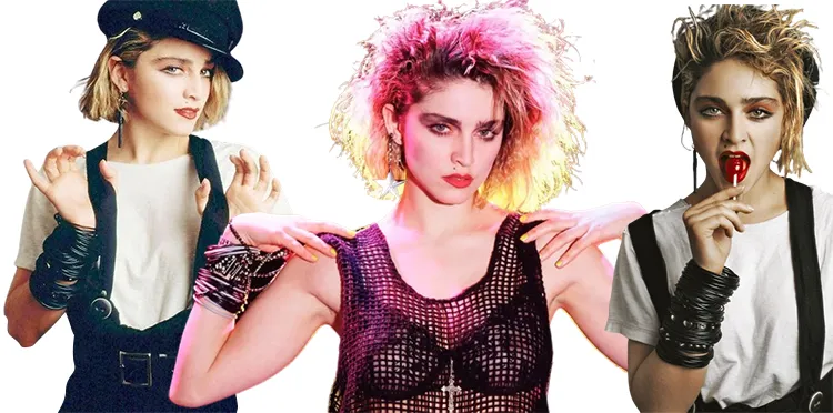 modern fashion inspired by Madonna 80s
