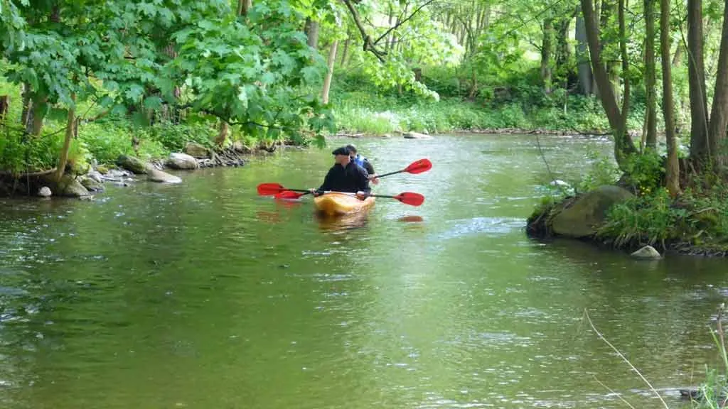 spływ kajakowy rzeka Dajna Mazury