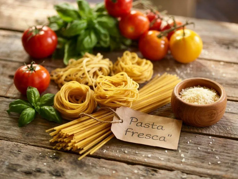 różne rodzaje makaronu spaghetti: spaghettini, spaghettoni, bucatini, linguine