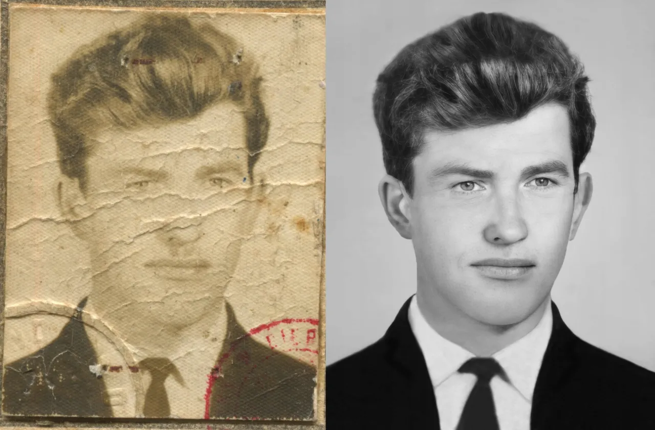 renowacja starych zdjęć przed i po