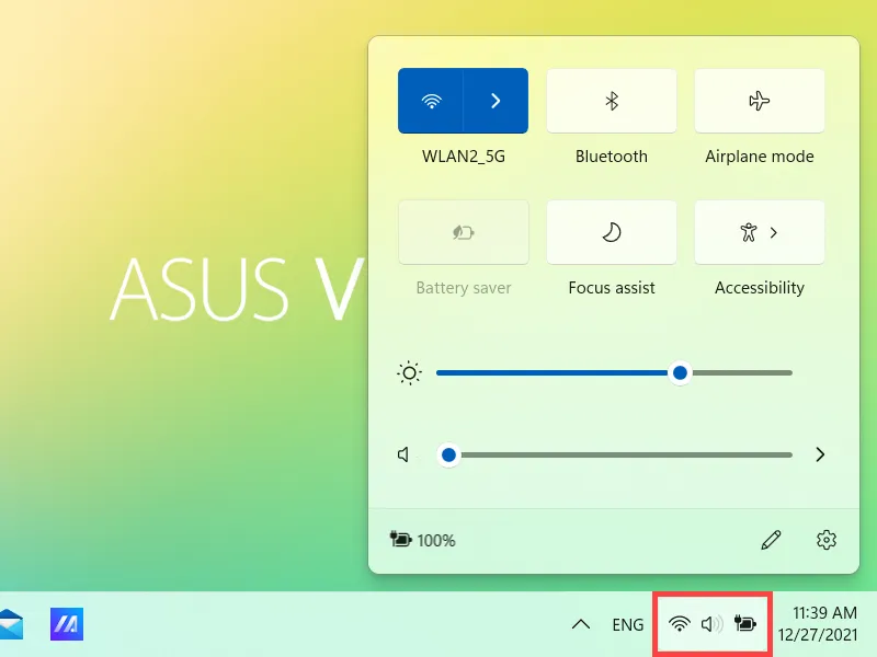 Centrum Akcji Windows 11 Bluetooth