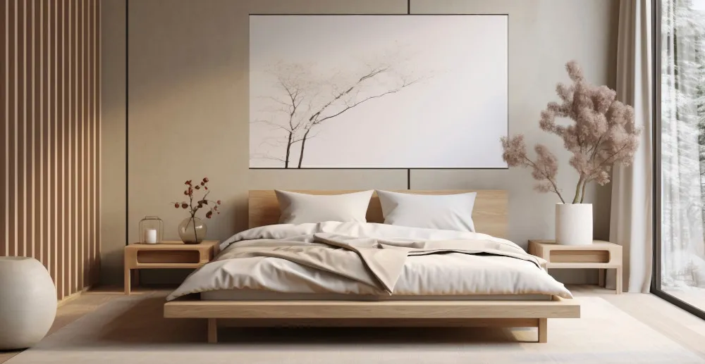 inspiracje sypialnia styl japandi boho quiet luxury minimalizm biofiliczny