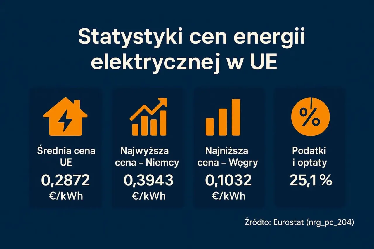 średnie rachunki za prąd Polska infografika