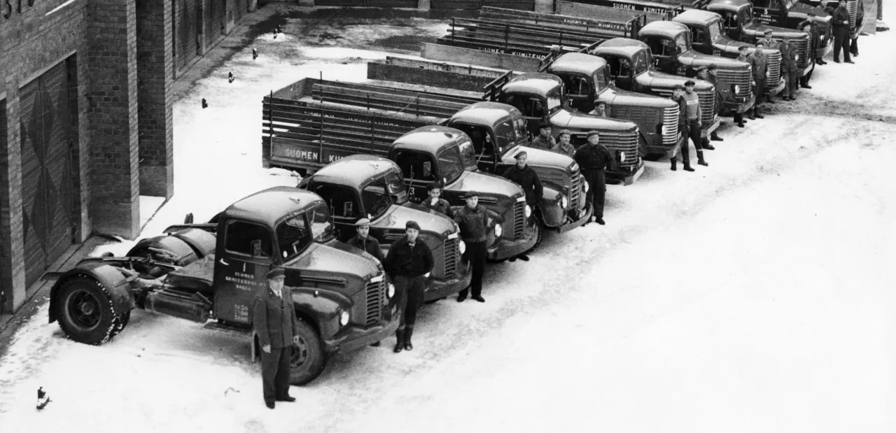 Nokian Tyres historia fabryka opon stare zdjęcie