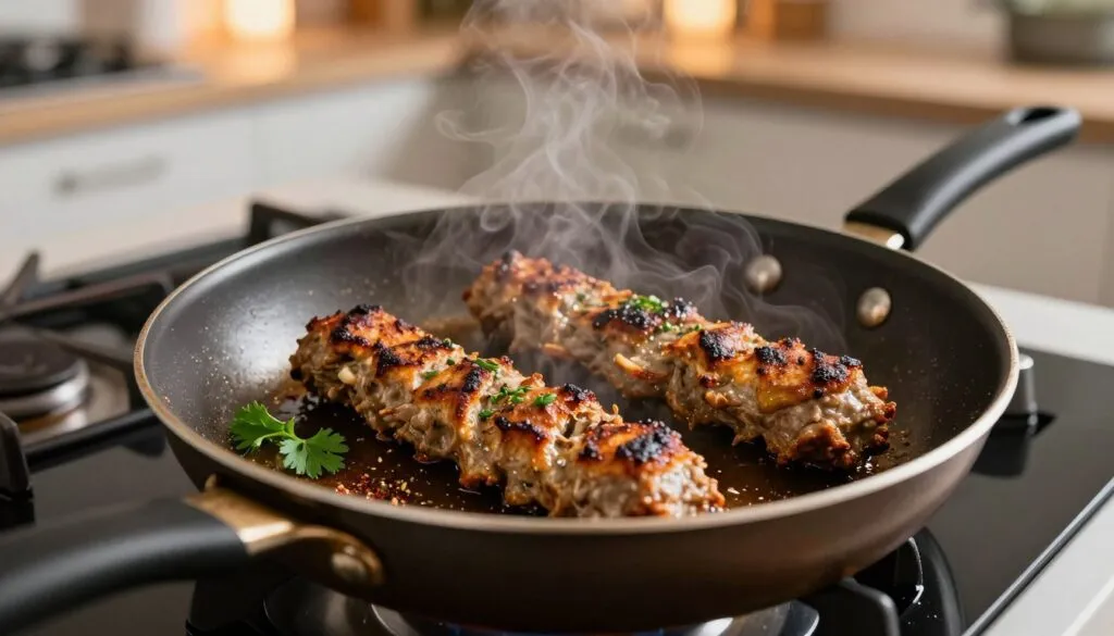 kebab na patelni podgrzewanie