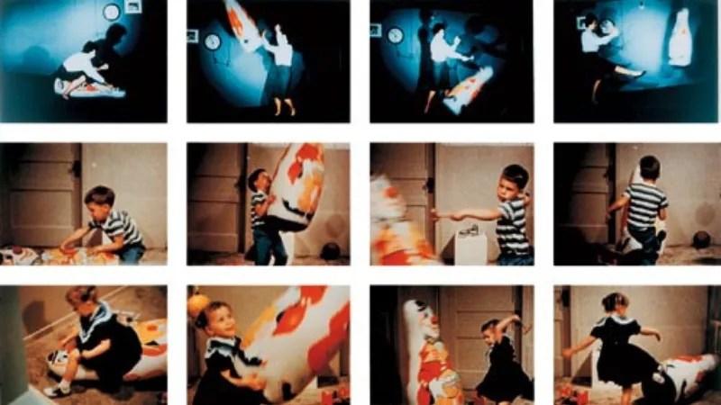 Dzieci naśladujące agresję lalki Bobo Bandura eksperyment