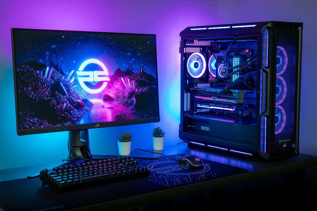 Komputer gamingowy z podświetleniem RGB