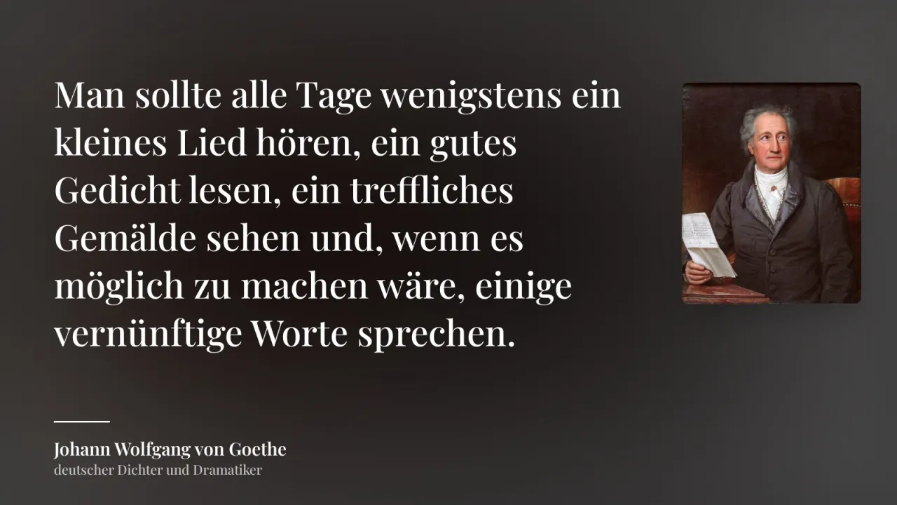 Johann Wolfgang von Goethe ber&uuml;hmte Gedichte Zitate