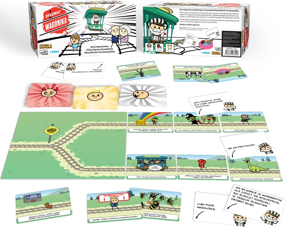 Dylemat Wagonika komponenty karty żetony