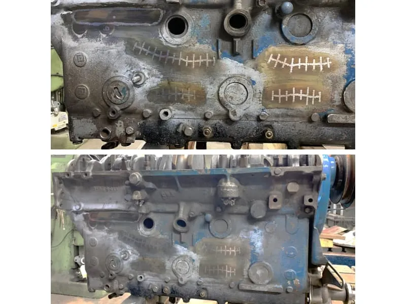 naprawa bloku silnika metodą Metalock