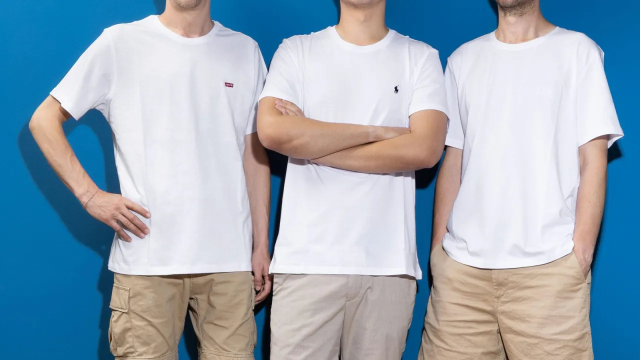 wei&szlig;e t-shirt passformen herren damen