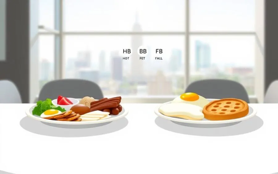 porównanie opcji wyżywienia w hotelu grafika