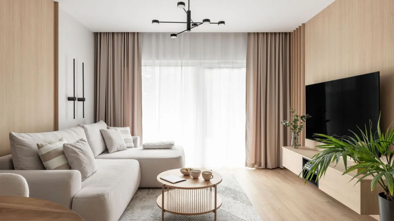 aranżacje małych mieszkań style skandynawski japandi minimalistyczny