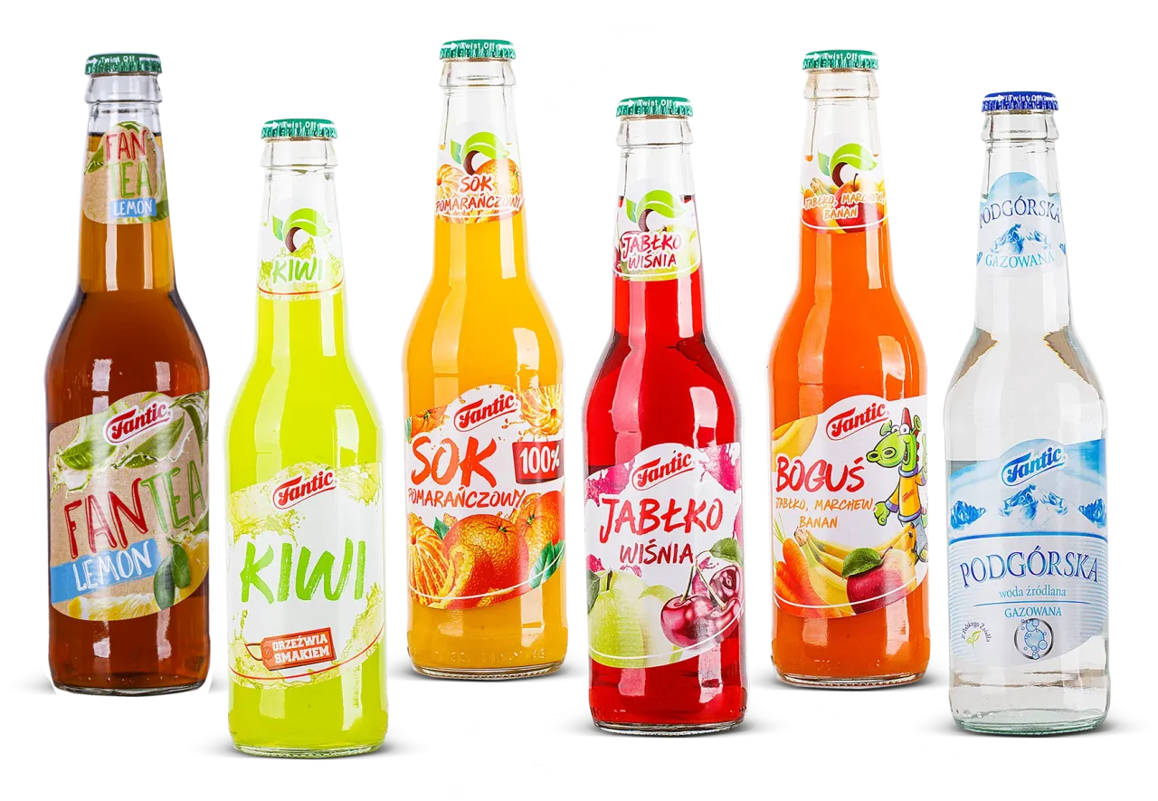 Napoje Fantic w sklepie, puszki Fantic, Fantic smaki