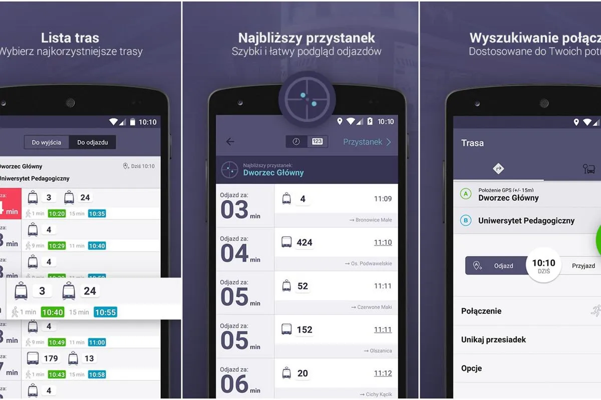 Aplikacja Jakdojade Krak&oacute;w