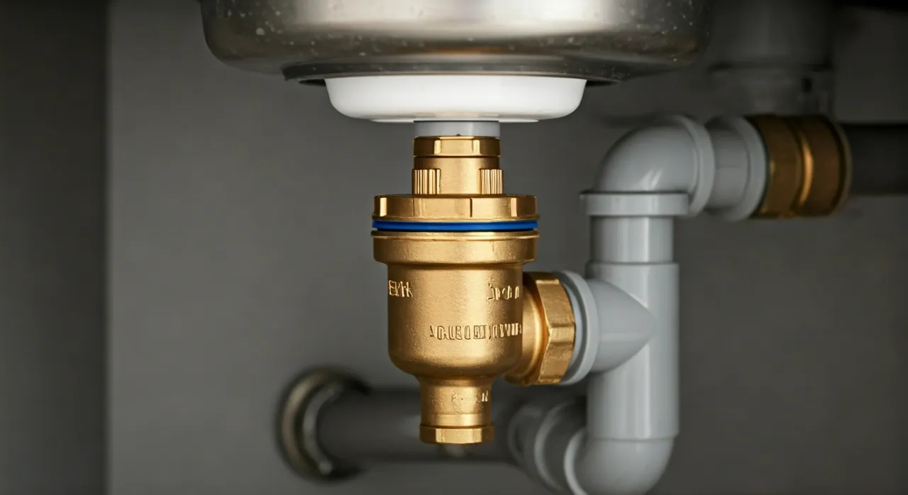 prawidłowy montaż zaworu napowietrzającego 50 pod zlewem