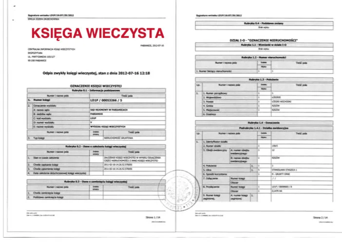 rodzaje odpisów księgi wieczystej porównanie