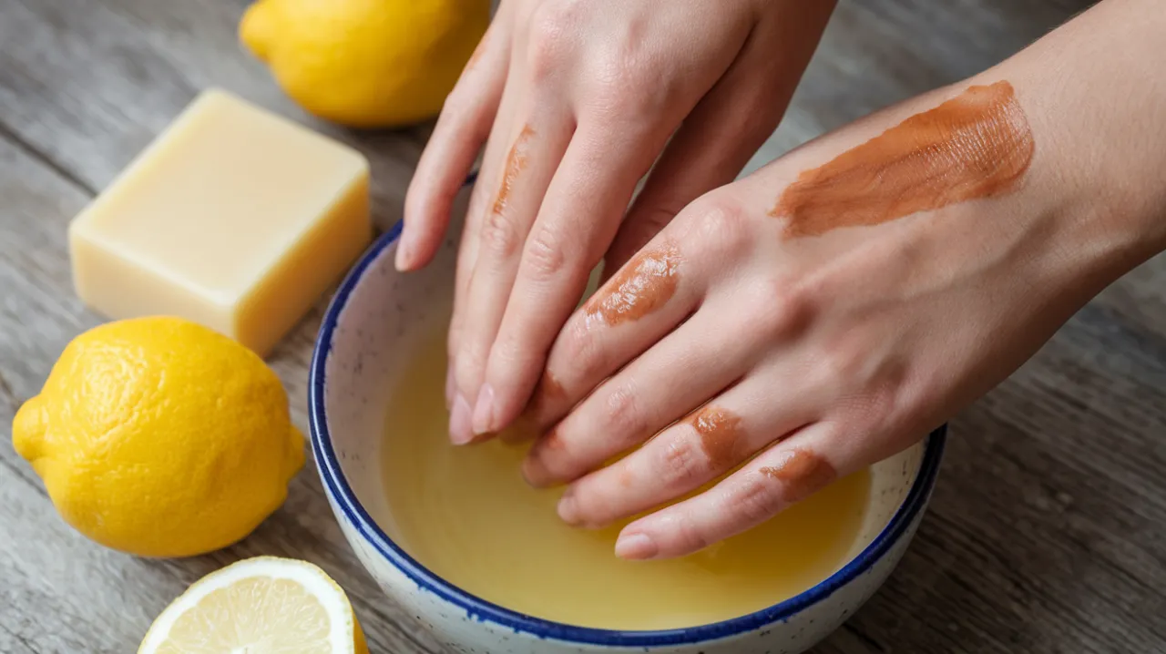 domowe sposoby na usunięcie samoopalacza soda cytryna