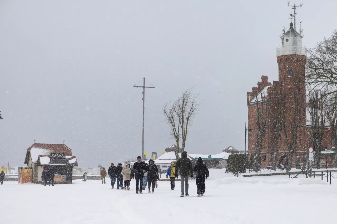 Ustka zimą pogoda