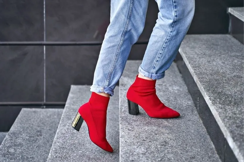 Stylizacje botki z elastyczną cholewką spodnie