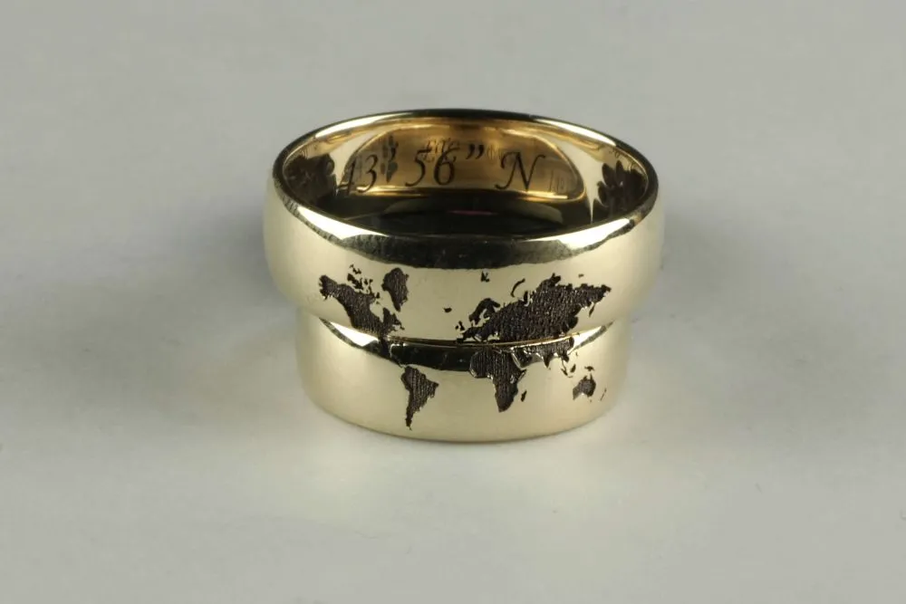 mapa świata tradycje noszenia obrączek