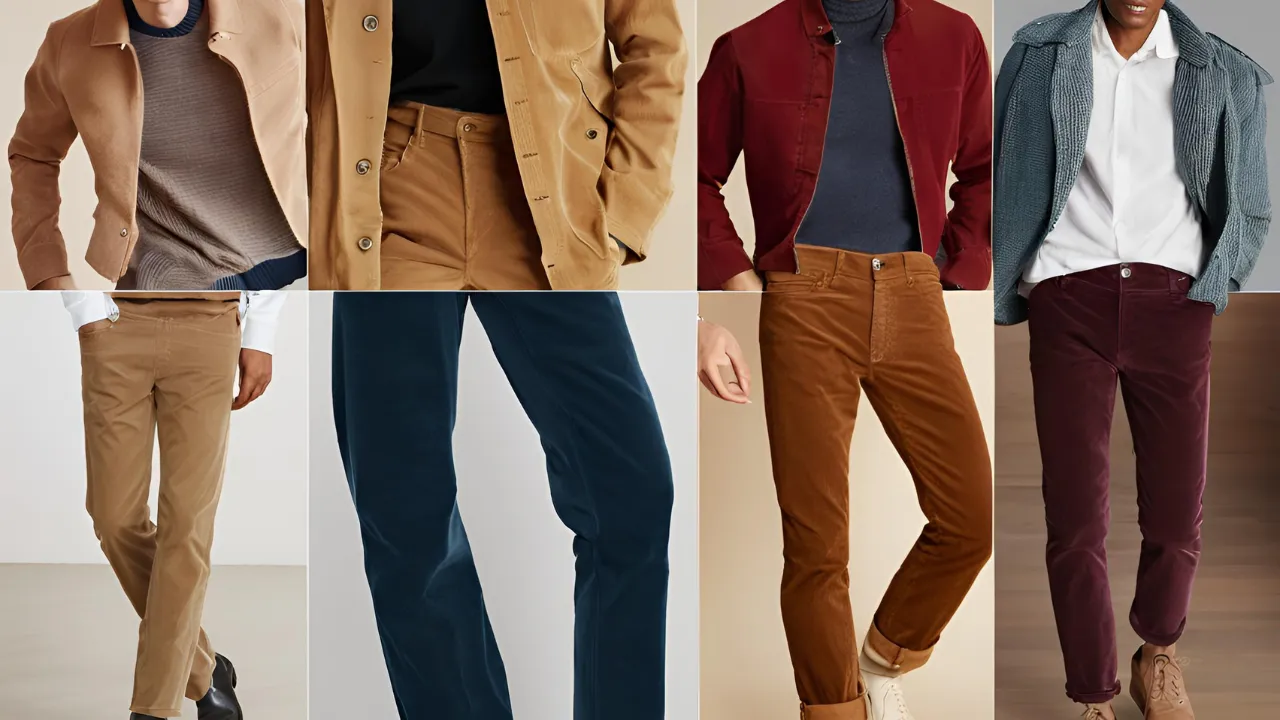 por&oacute;wnanie spodni chino i jeans&oacute;w z bliska