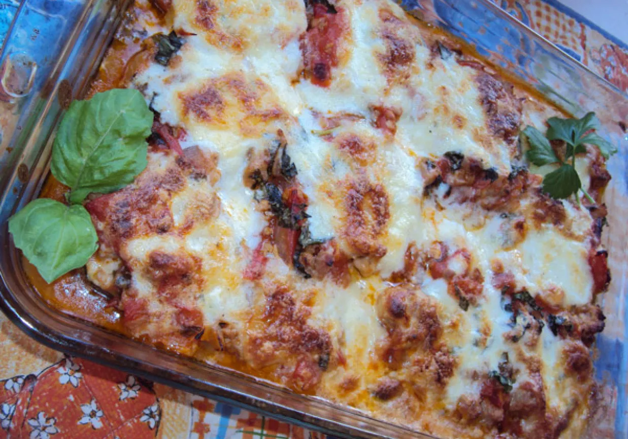 zapiekanka z cukinii i mięsem mielonym