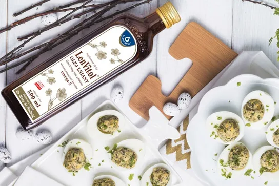 Potrawy z olejem lnianym na zimno