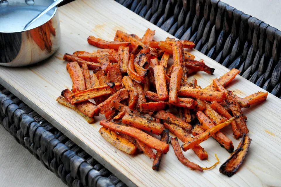 krojenie marchewki na frytki osuszanie