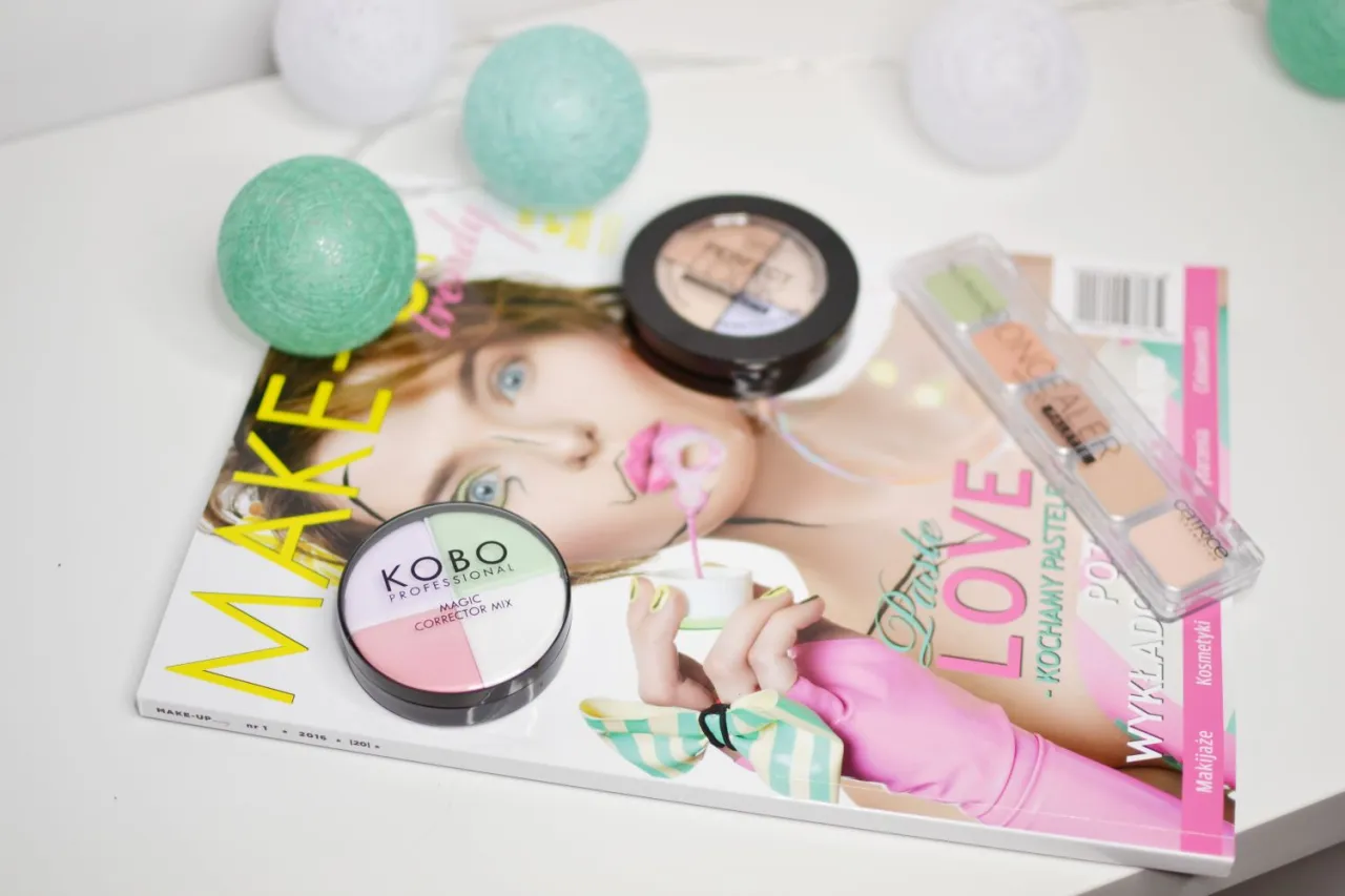 koło barw makijaż, korektory kolorowe pod oczy