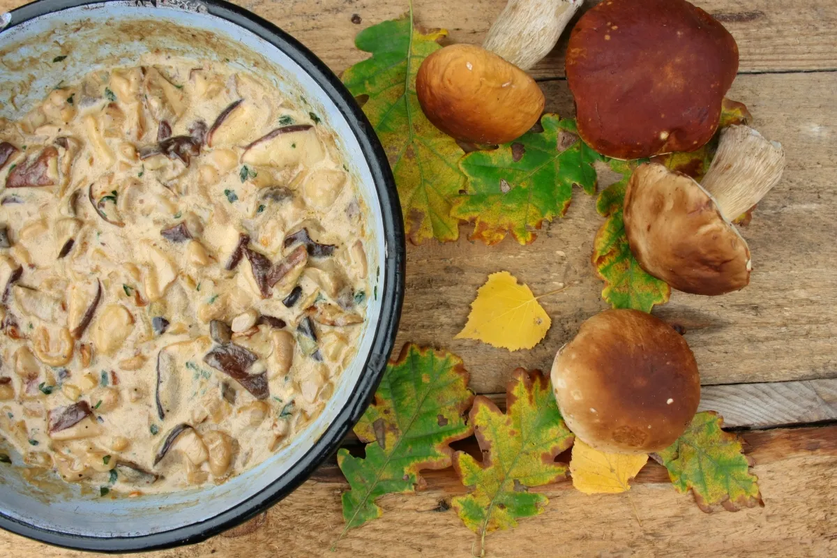 składniki na sos grzybowy mrożone grzyby