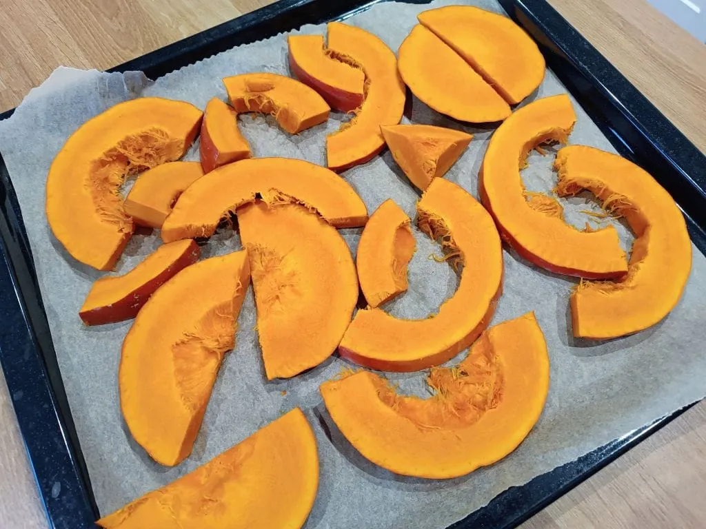 Pieczenie dyni przed zupą