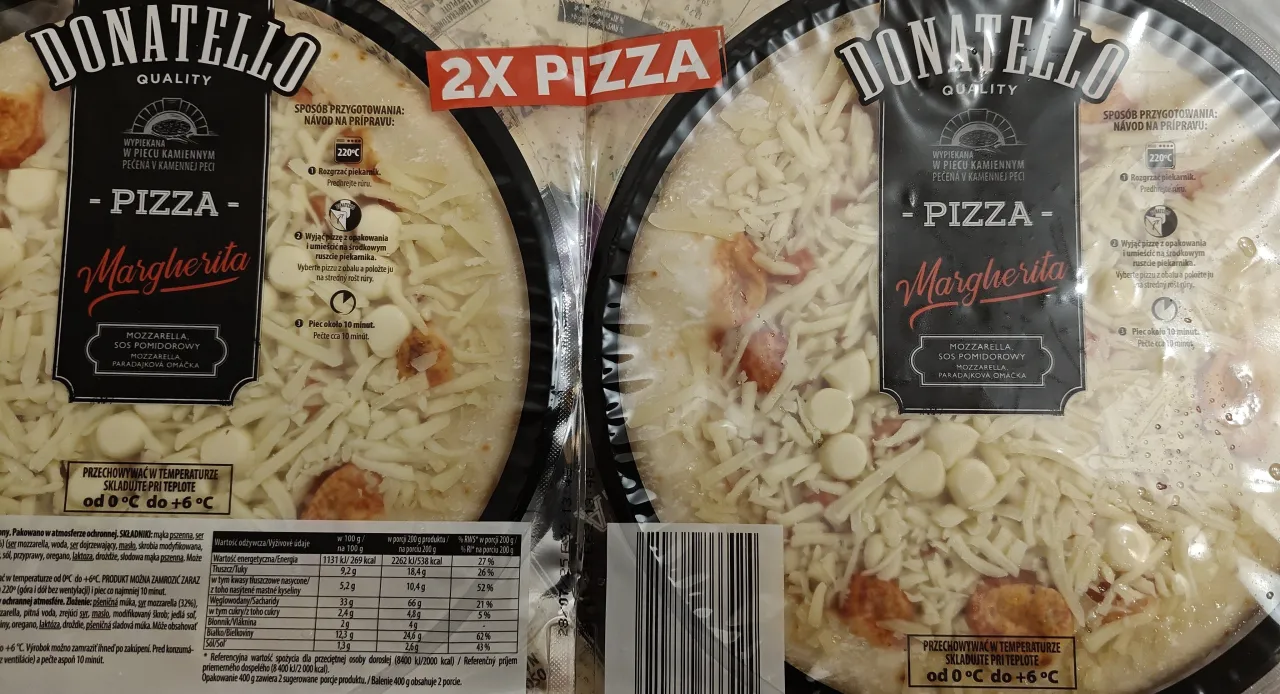 pizza margherita kaloryczność porcje