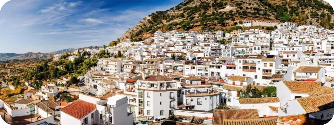 panoramiczny widok costa del sol pueblos blancos