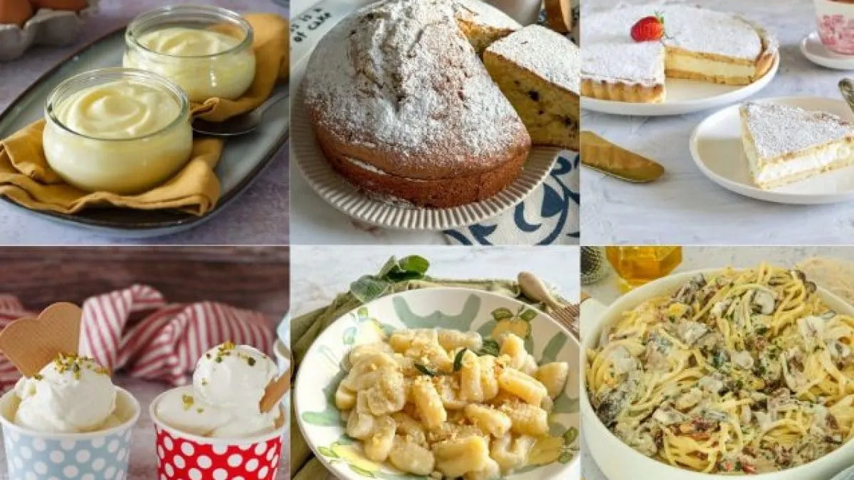 varietà di dolci al mascarpone
