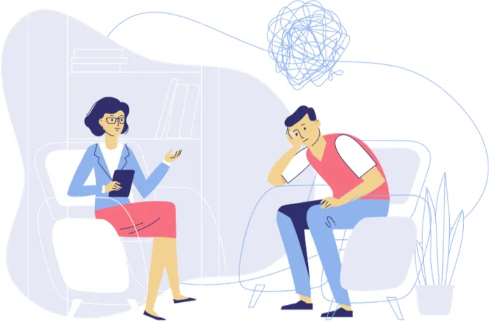 pacjent i terapeuta rozmowa