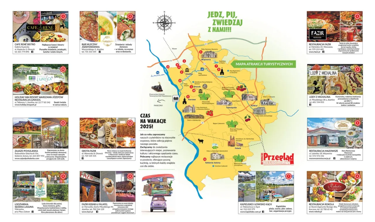 Mapa restauracji okolice Moszny