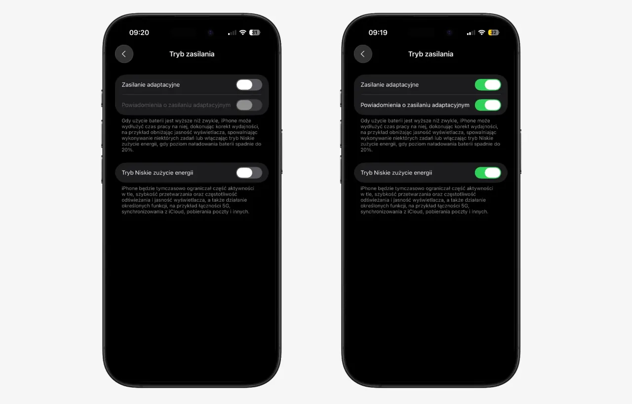 iPhone optymalne ładowanie bateria
