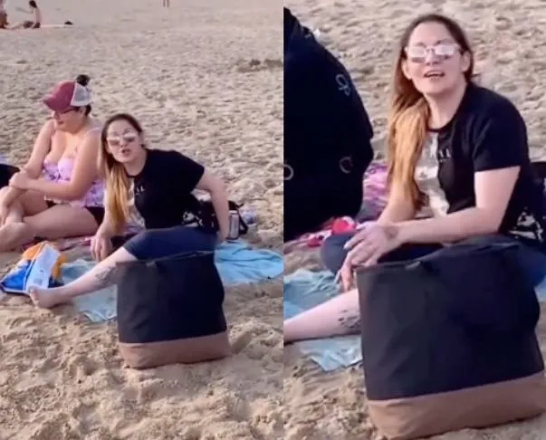 Zdjęcie Co zrobiła ta pani, kiedy zobaczyła to na plaży?
