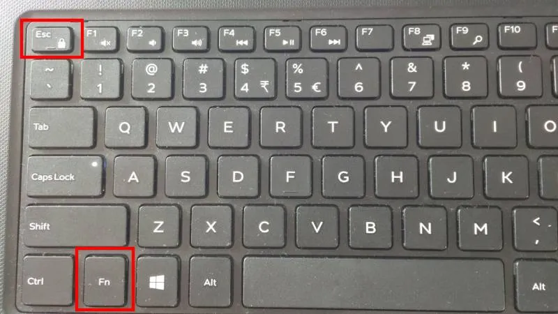 klawisz Fn Lock na klawiaturze laptopa